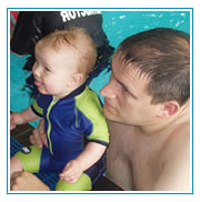 Swimming and Grinning